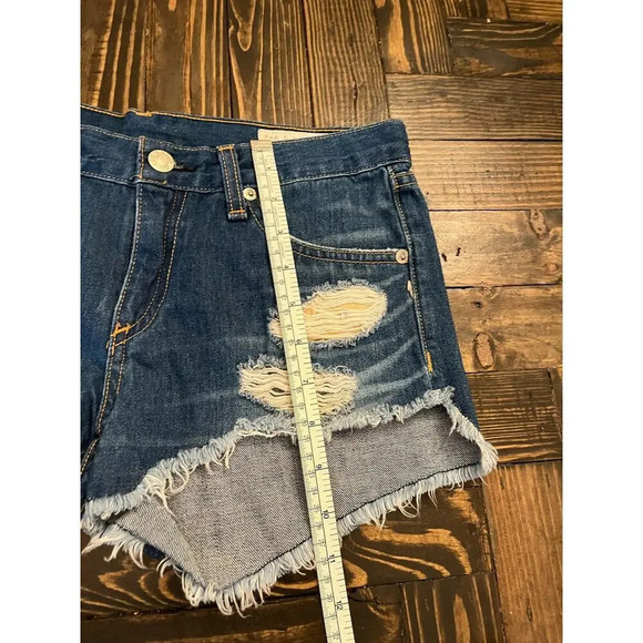 Ray Bone Women's 25 Denim Blue Jean Shorts Summer Distressed Costal Cowgirl Core - Picture 7 of 10